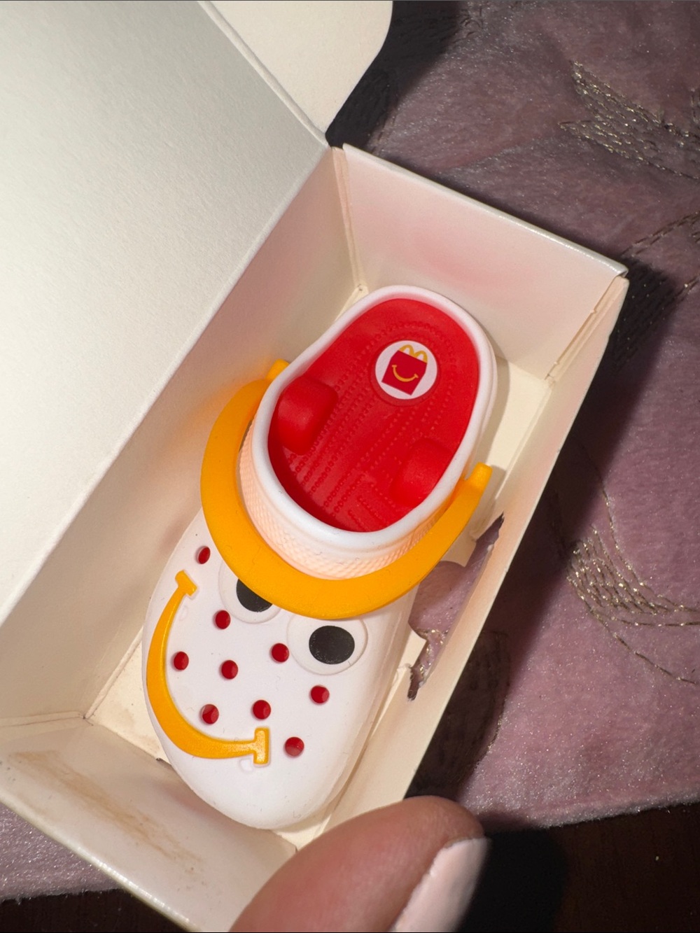 CROCS McDonald’s Kids White, Red & Yellow Smiley CROC Collectible